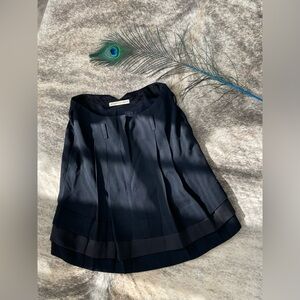 Authentic Balenciaga silk black skirt with amazing buttons Italy SZ38 US S